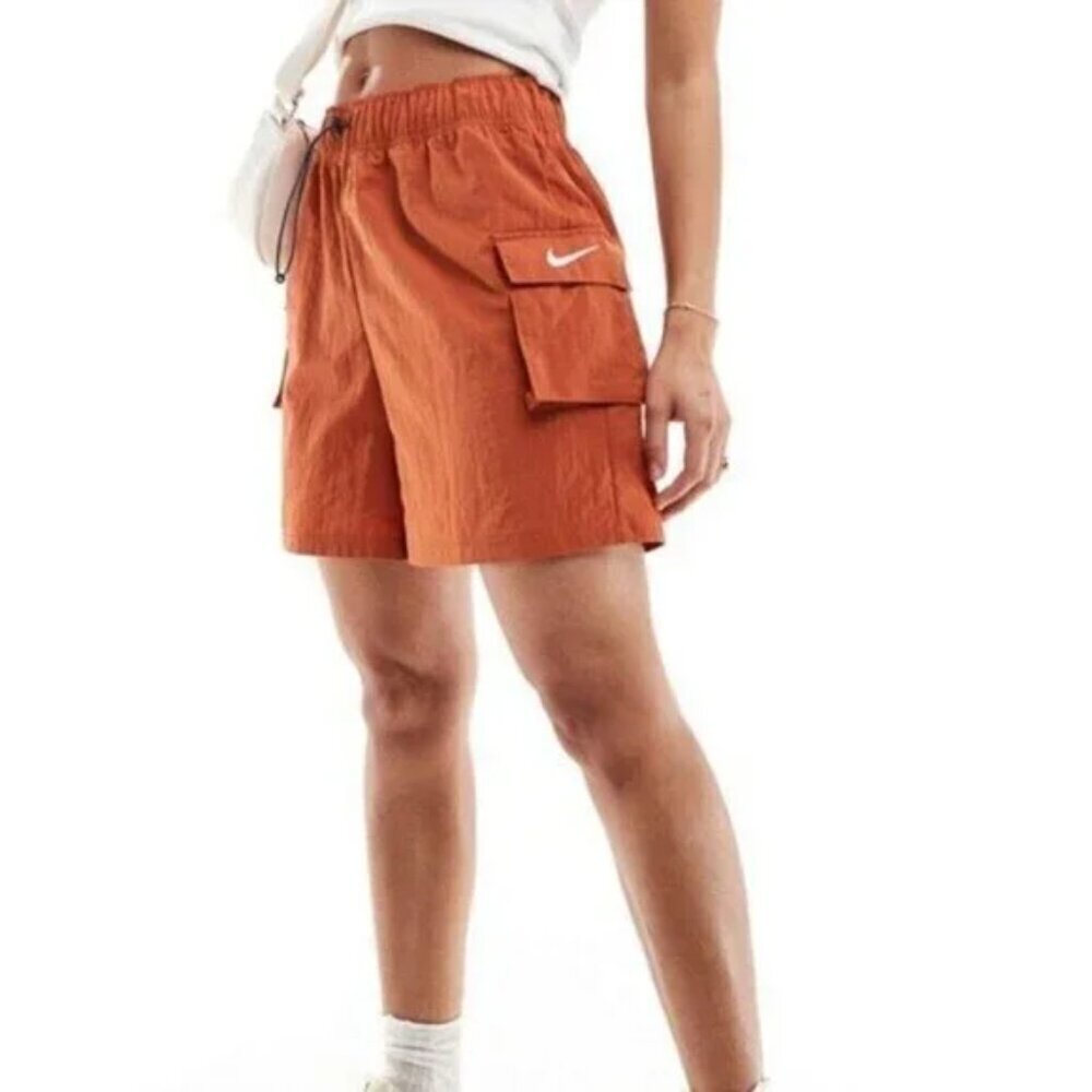 NWT Nike Women's Woven Orange High-Rise Shorts